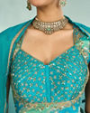 Mohey Women Elegant Rama Green Lehenga