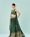 Mohey Women Emerald Elegance Lehenga