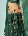 Mohey Women Emerald Elegance Lehenga