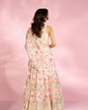 Mohey Women Regal Cream Chinon Lehenga