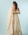 Mohey Women Cream Chinon Lehenga