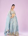 Mohey Women Ethereal Light Blue Lehenga