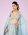 Mohey Women Ethereal Light Blue Lehenga