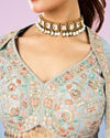 Mohey Women Ethereal Light Blue Lehenga