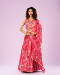 Mohey Women Gajree Pink Royal Lehenga