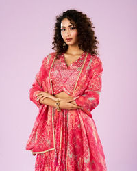 Mohey Women Gajree Pink Royal Lehenga