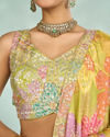 Mohey Women Emerald Elegance Lehenga