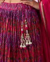 Mohey Women Ravishing Pink Chinon Lehenga