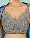 Mohey Women Ethereal Blue Lehenga Ensemble