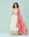 Cream Divine Crepe Lehenga