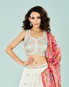 Mohey Women Cream Divine Crepe Lehenga