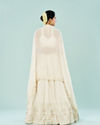 Mohey Women Elegant Cream Georgette Lehenga