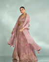 Mohey Women Regal Purple Chinon Lehenga