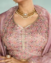 Mohey Women Regal Purple Chinon Lehenga