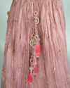 Mohey Women Regal Purple Chinon Lehenga