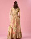 Mohey Women Cream Chinon Lehenga with Moti Work