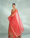 Mohey Women Flowery Glow Orange Lehenga