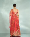 Mohey Women Flowery Glow Orange Lehenga