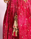 Mohey Women Pink Chinon Ensemble Lehenga