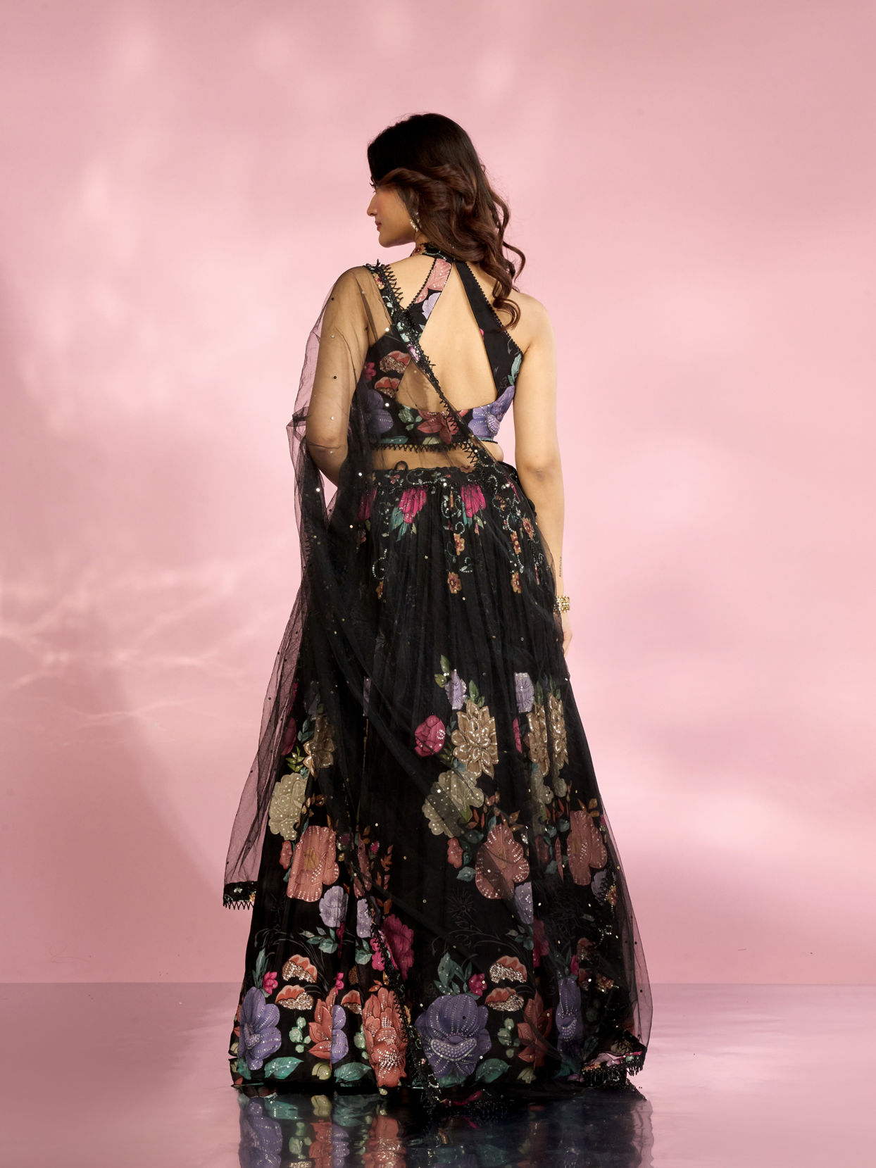 Mohey Women Black Essence Elegance Lehenga