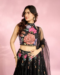 Mohey Women Black Essence Elegance Lehenga