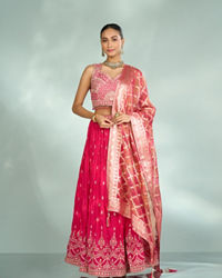 Mohey Women Royal Pink Elegance Lehenga