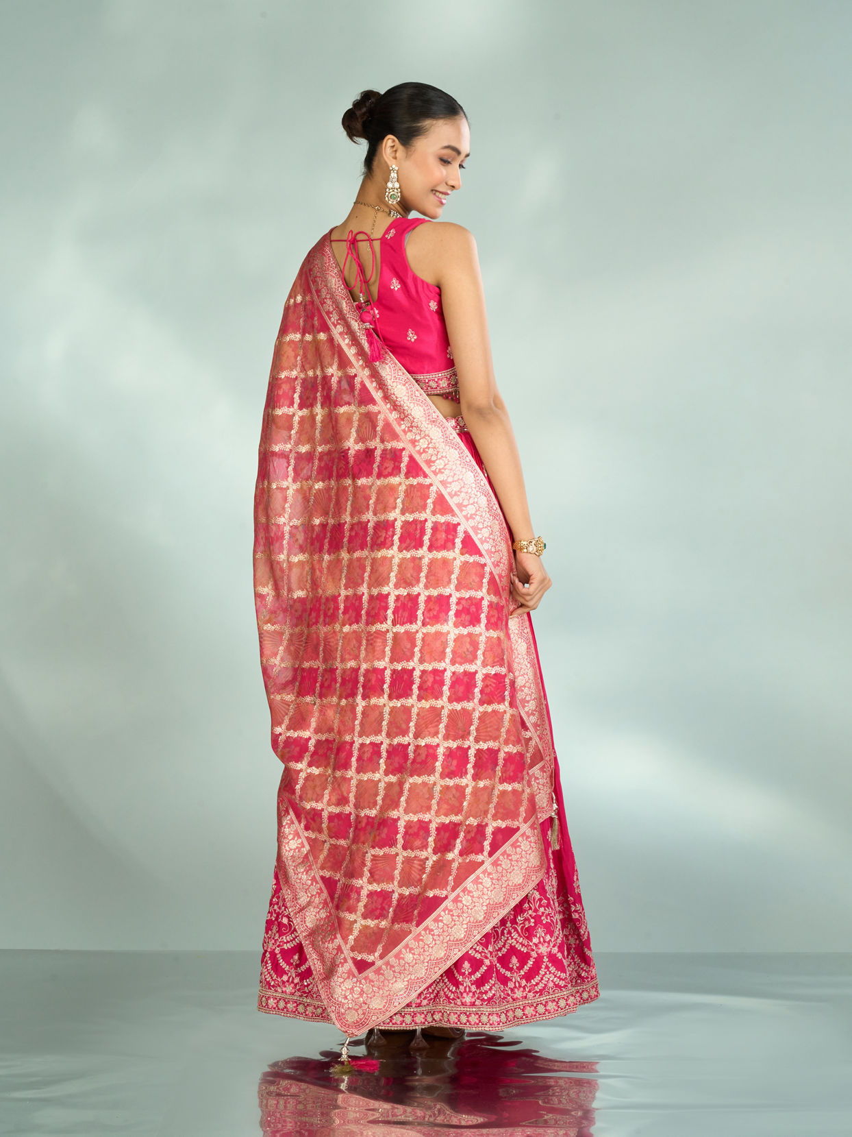 Mohey Women Royal Pink Elegance Lehenga