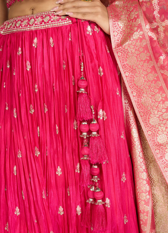 Mohey Women Royal Pink Elegance Lehenga