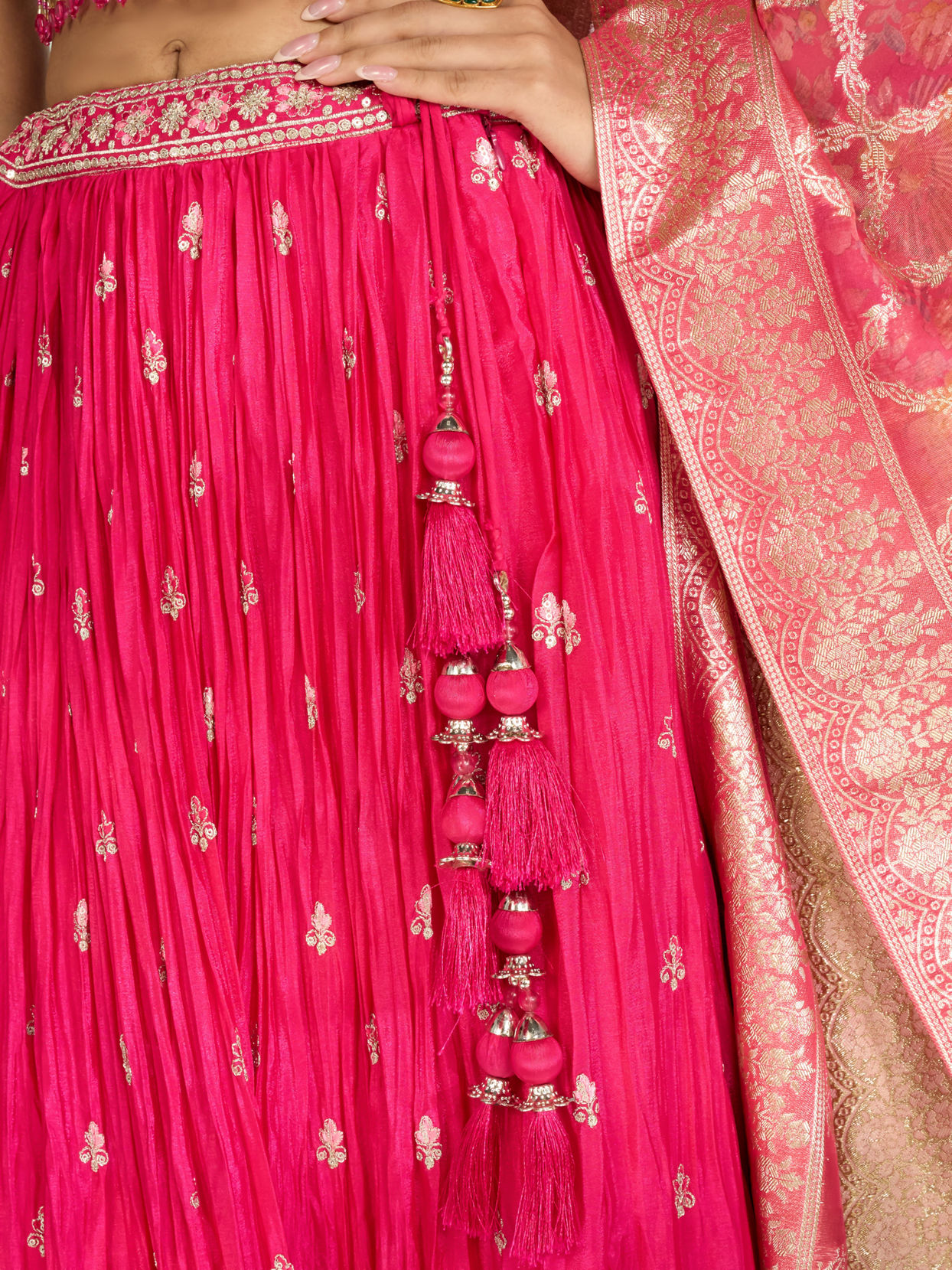 Mohey Women Royal Pink Elegance Lehenga