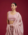 Mohey Women Elegant Dusty Pink Ensemble Lehenga