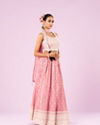 Mohey Women Pink Chinon Lehenga Set