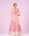 Mohey Women Pink Chinon Lehenga Set