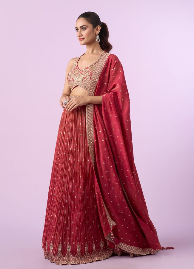 Mohey Women Celebratory Pink Lehenga