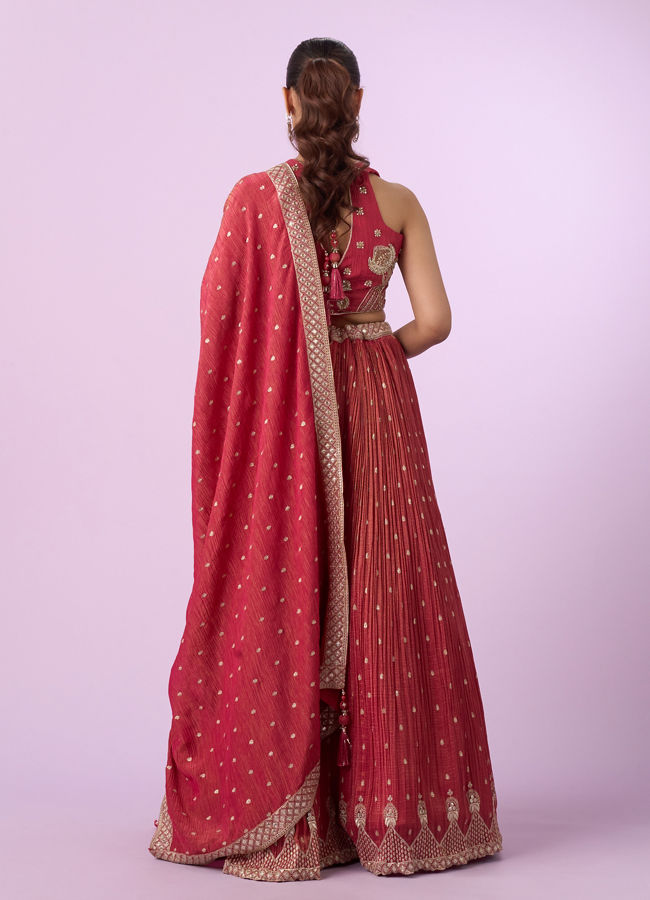 Mohey Women Celebratory Pink Lehenga