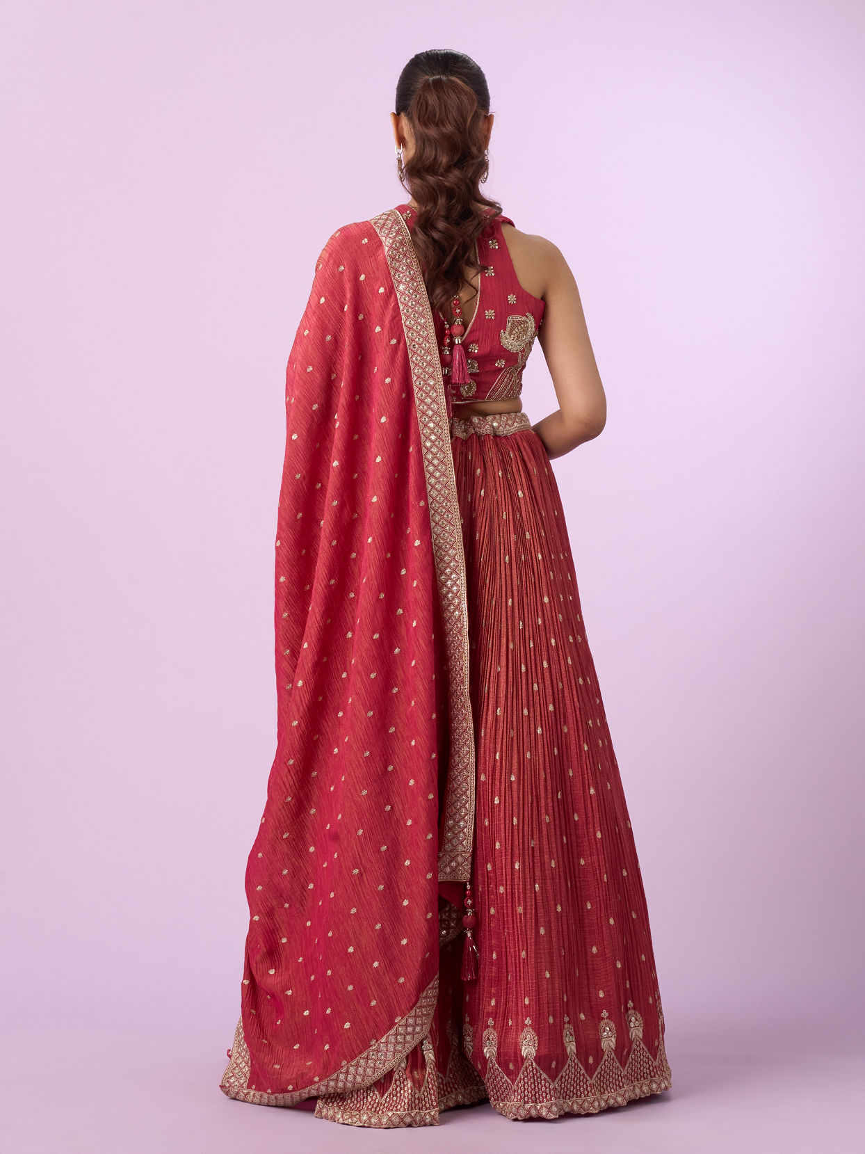 Mohey Women Celebratory Pink Lehenga
