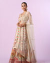 Mohey Women Glistening Cream Elegance Lehenga