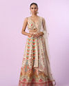 Glistening Cream Elegance Lehenga