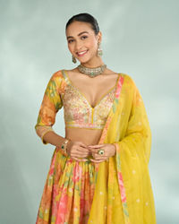 Mohey Women Emerald Splendor Lehenga