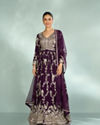 Wine Grandeur Georgette Anarkali Suit