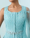 Mohey Women Radiant Azure Net Anarkali Suit