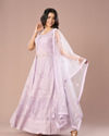 Mohey Women Lilac Net Anarkali Suit Set