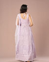 Mohey Women Lilac Net Anarkali Suit Set