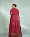 Mohey Women Pink Georgette Four piece Ensemble Indo Western
