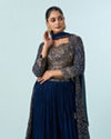Mohey Women Blue Georgette Glory Indo Western