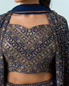 Mohey Women Blue Georgette Glory Indo Western