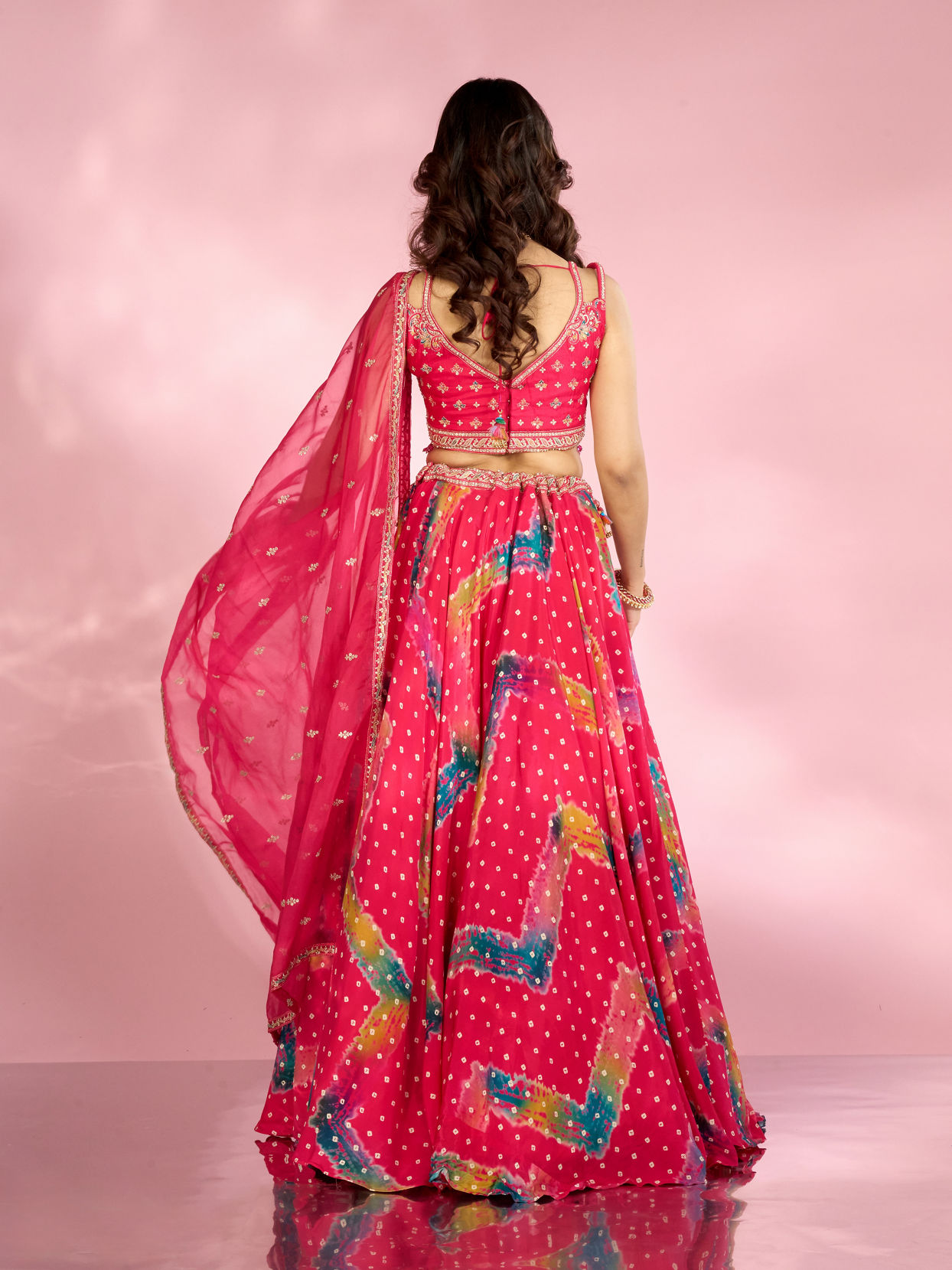 Mohey Women Ravishing Pink Ensemble Lehenga