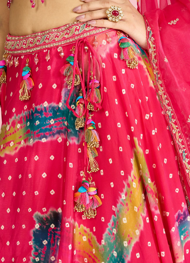 Mohey Women Ravishing Pink Ensemble Lehenga