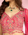 Mohey Women Ravishing Pink Ensemble Lehenga