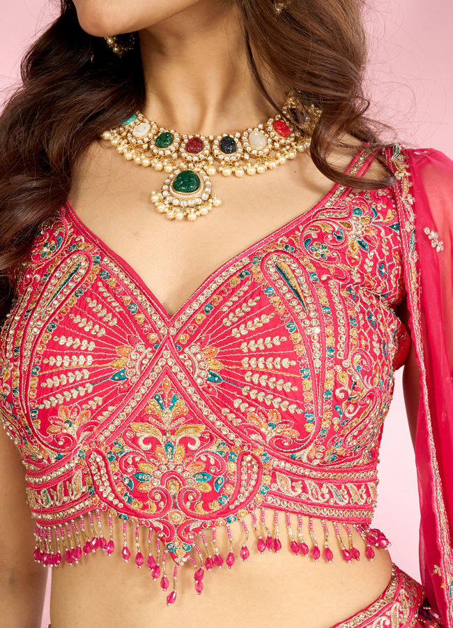 Mohey Women Ravishing Pink Ensemble Lehenga