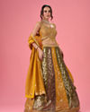 Mohey Women Golden Hue Art Silk Lehenga
